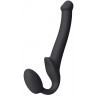 Черный безремневой страпон Silicone Bendable Strap-On - size S