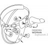 Вибрострапон Woman Midi с вагинальной пробкой - 22 см.