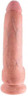Телесный фаллоимитатор 9  Cock with Balls - 22,9 см.