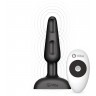 Чёрная анальная вибропробка с 3 источниками вибрации TRIO REMOTE CONTROL PLUG BLACK - 13,5 см.