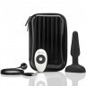 Чёрная анальная вибропробка с 3 источниками вибрации TRIO REMOTE CONTROL PLUG BLACK - 13,5 см.