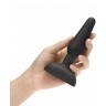 Чёрная анальная вибропробка с 3 источниками вибрации TRIO REMOTE CONTROL PLUG BLACK - 13,5 см.