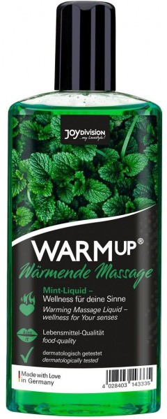 Массажное масло WARMup Mint с ароматом мяты - 150 мл.