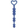 Синие анальные бусы LIA LOVE BEADS - 17,8 см.