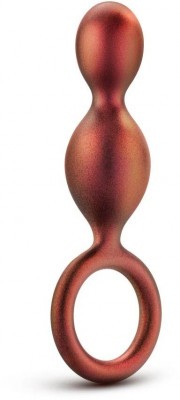 Коричневый анальный стимулятор Duo Loop Copper Anal Plug - 13,3 см.