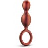 Коричневый анальный стимулятор Duo Loop Copper Anal Plug - 13,3 см.