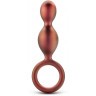Коричневый анальный стимулятор Duo Loop Copper Anal Plug - 13,3 см.