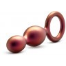 Коричневый анальный стимулятор Duo Loop Copper Anal Plug - 13,3 см.