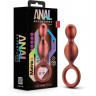 Коричневый анальный стимулятор Duo Loop Copper Anal Plug - 13,3 см.