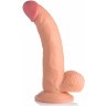 Телесный фаллоимитатор на присоске 7.5  Dildo with Balls - 21,5 см.