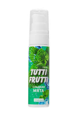 Гель-смазка Tutti-frutti со вкусом сладкой мяты - 30 гр.