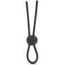 Черное силиконовое лассо на пенис SILICONE LOOP COCK RING 