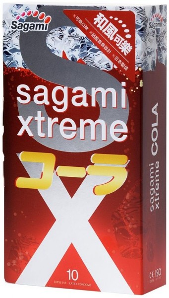 Ароматизированные презервативы Sagami Xtreme Cola - 10 шт.