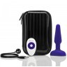 Фиолетовая анальная вибропробка с 3 источниками вибрации TRIO REMOTE CONTROL PLUG  PURPLE - 13,5 см.