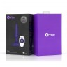 Фиолетовая анальная вибропробка с 3 источниками вибрации TRIO REMOTE CONTROL PLUG  PURPLE - 13,5 см.