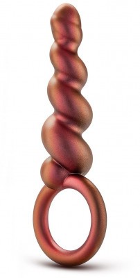 Коричневый анальный стимулятор Spiral Loop Copper Anal Plug - 13,3 см.