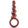 Коричневый анальный стимулятор Spiral Loop Copper Anal Plug - 13,3 см.
