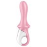 Розовый вибромассажер Air Pump Booty 5+ - 18,1 см.