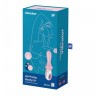 Розовый вибромассажер Air Pump Booty 5+ - 18,1 см.