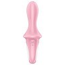 Розовый вибромассажер Air Pump Booty 5+ - 18,1 см.