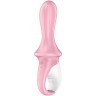 Розовый вибромассажер Air Pump Booty 5+ - 18,1 см.