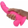 Розовый фаллоимитатор на присоске 7.5  Dildo with Balls - 21,5 см.