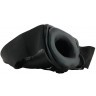 Чёрный полый страпон с вибрацией Unisex Vibrating Hollow Strap-On - 14 см.