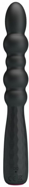 Черный гнущийся вибратор Monroe - 18,5 см.