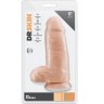 Телесный фаллоимитатор с мошонкой Dr. Chubbs - 25,4 см.