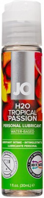 Лубрикант на водной основе с ароматом тропических фруктов JO Flavored Tropical Passion - 30 мл.