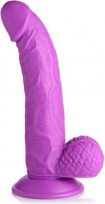 Фиолетовый фаллоимитатор на присоске 7.5  Dildo with Balls - 21,5 см.