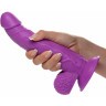 Фиолетовый фаллоимитатор на присоске 7.5  Dildo with Balls - 21,5 см.