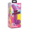 Фиолетовый фаллоимитатор на присоске 7.5  Dildo with Balls - 21,5 см.
