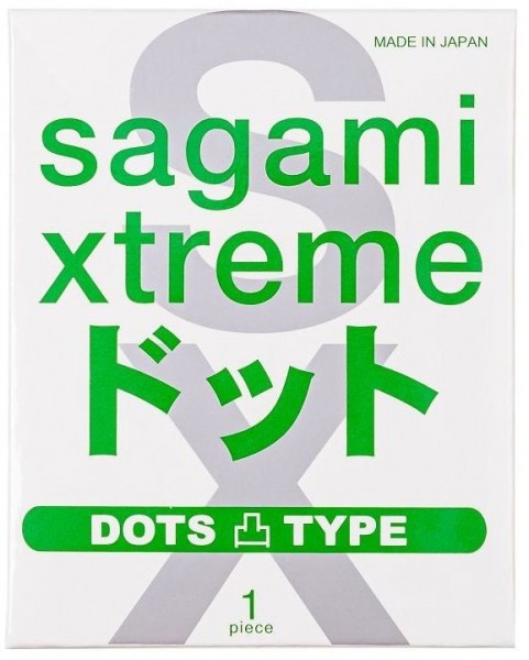 Презерватив Sagami Xtreme Type-E с точками - 1 шт.