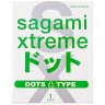 Презерватив Sagami Xtreme Type-E с точками - 1 шт.
