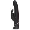 Черный вибратор-кролик Happy Rabbit Realistic Rechargeable Rabbit Vibrator - 25,4 см.
