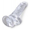 Прозрачный фаллоимитатор 8  Cock with Balls - 22,2 см.