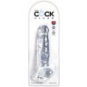 Прозрачный фаллоимитатор 8  Cock with Balls - 22,2 см.