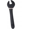Черный двусторонний вибратор Key Control Massager Wand в форме гаечного ключа