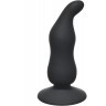 Чёрная анальная пробка Waved Anal Plug Black - 11 см.