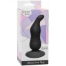 Чёрная анальная пробка Waved Anal Plug Black - 11 см.