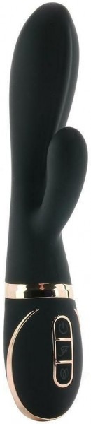 Черный вибратор-кролик Dual Stim Rabbit Vibrator
