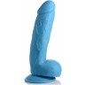 Голубой фаллоимитатор на присоске 8.25  Dildo with Balls - 22,8 см.
