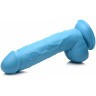 Голубой фаллоимитатор на присоске 8.25  Dildo with Balls - 22,8 см.