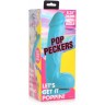 Голубой фаллоимитатор на присоске 8.25  Dildo with Balls - 22,8 см.
