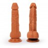 Реалистичный коричневый фаллоимитатор Erowoman - 18,5 см.