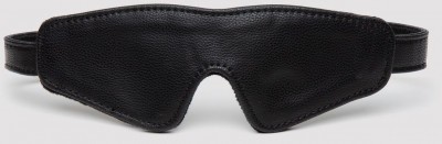 Черная плотная маска на глаза Bound to You Faux Leather Blindfold