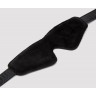 Черная плотная маска на глаза Bound to You Faux Leather Blindfold