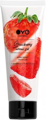 Лубрикант на водной основе OYO Aroma Gel Strawberry с ароматом клубники - 75 мл.