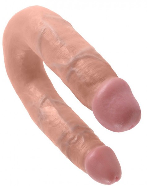 Двусторонний фаллоимитатор U-Shaped Medium Double Trouble - 34,6 см.